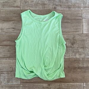 Avia Mint Green Ribbed Workout Twist Front Top